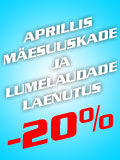 Aprillis mäesuuskade ja lumelauadade laenutus -20%